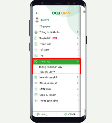 Tra cứu thông tin khoản vay tín chấp OCB trên Omni